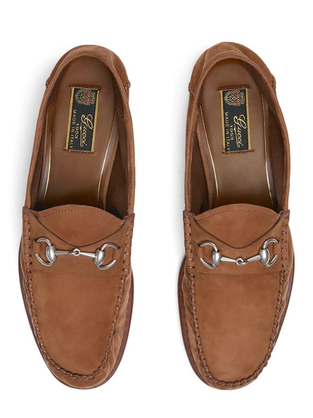 Gucci Men's Horsebit Suede Moccasins Brown Loafers Size 10 $1050